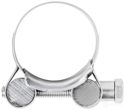 The clamp is a crimping power hinge, stainless steel.steel 32-35 mm