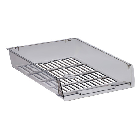Paper tray horizontal STAMP "Grand", mesh, tinted gray