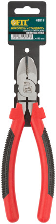 Side cutters "Standard", red and black plastic handles, polished steel 190 mm
