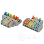 ERA terminal NO-225-409 pass-through branching 222-4139 with 3/9 pole levers 0.08-2.5/4 mm2 pack of 10 pieces