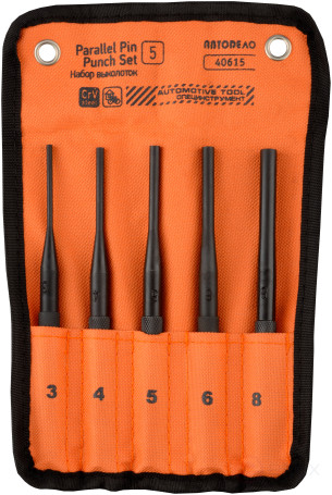 Набор выколоток 5шт.(3-8мм.в сумке) АвтоDело (40615)