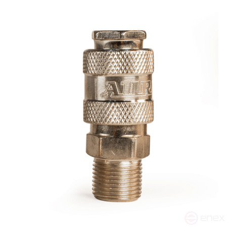 Fitting mom with external thread 3/8M, nickel-plated steel, pack. 1 pc.