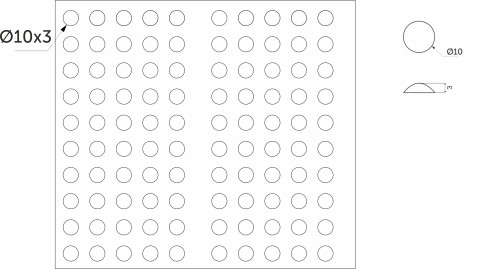 Silicone bump d10 h=3 AKS (sheet-50 pcs.)
