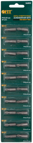 CrMo steel S2 bits, blister pack, single-sided 25 mm PH2, 20 pcs.