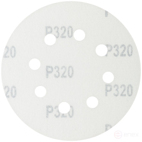 Grinding wheels with holes (Velcro), aluminum oxide, 125 mm, 5 pcs. P 320