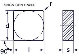 Пластина SNGA120404S02020 CBN HN800