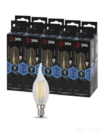 LED ERA Lamp F-LED BXS-9W-840-E14 9W Filament candle in the wind Neutral white light E14
