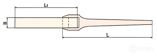 Ключ трубный ременной 425х30 искробезопасный сплав AlCu 129B-1002, HORTZ