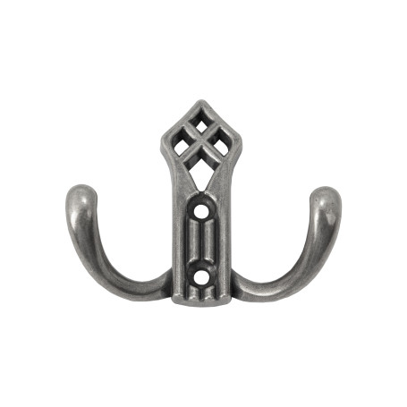 Hook metal two-horn metal PALAZZO antique silver AKS