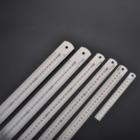 Measuring ruler made of stainless steel, 1000 mm.// HARDEN