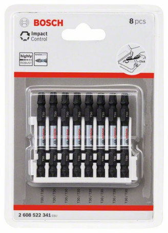 Packing bits for Impact Control screwdriver, 8 pcs., 2608522341
