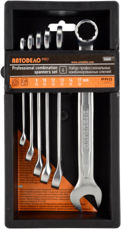 Набор комб.ключей АвтоDело PRO 6шт.(холдер) 36060