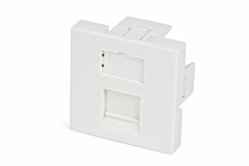 SIP2-1K-M45-45 Insert 45x45 (analog Mosaic) for 1 Keystone Jack format module, with curtain