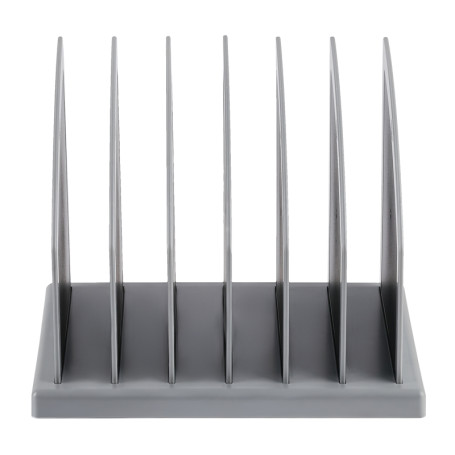 Stand for magazines and papers STAMM, prefabricated, 6 compartments, grey