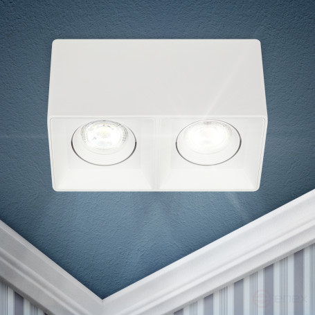 Светильник настенно-потолочный спот ЭРА OL24-2 WH под лампу MR16 GU5.3 поворотный белый