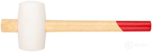 White rubber mallet, wooden handle 70 mm ( 680 gr )