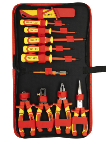 A set of professional hand tools with dielectric handles 11 items // HARDEN