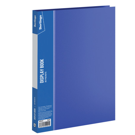 Folder with 30 Berlingo "Standard" inserts, 17 mm, 600 microns, blue