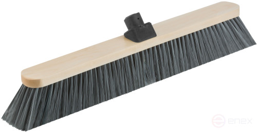Щетка для пола деревянная наклонная "Метро", пластиковая тулейка под углом, 5-ти рядная, 500х45 мм