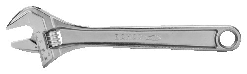 Adjustable chrome-plated wrench, length 110/grip 13 mm