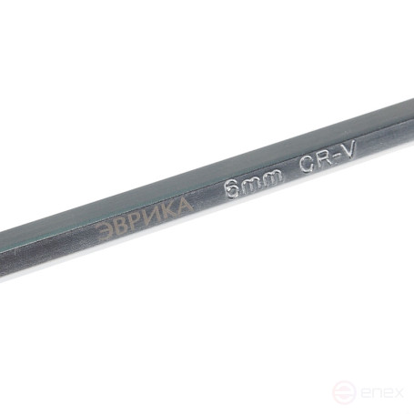 Ключ шестигранный 6мм ER-76406XL: Г-образный экстрадлинный ЭВРИКА /1/12/60