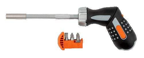 A screwdriver with a pistol grip
