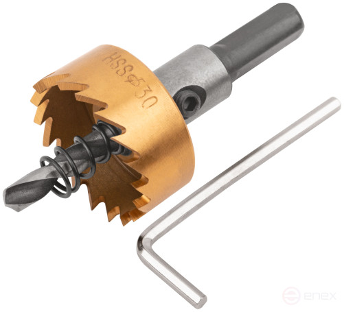 Metal ring crown, HSS steel, titanium coating 30 mm