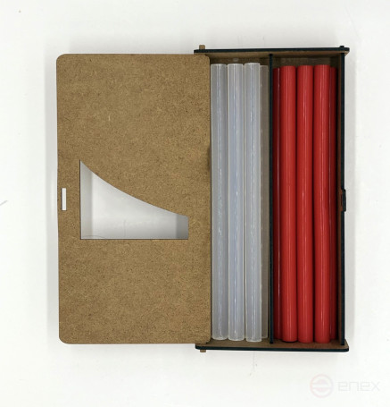 Glue rods ProfKley-8228 assorted (transparent - red, 11x200 mm, 14 pcs, 280 g