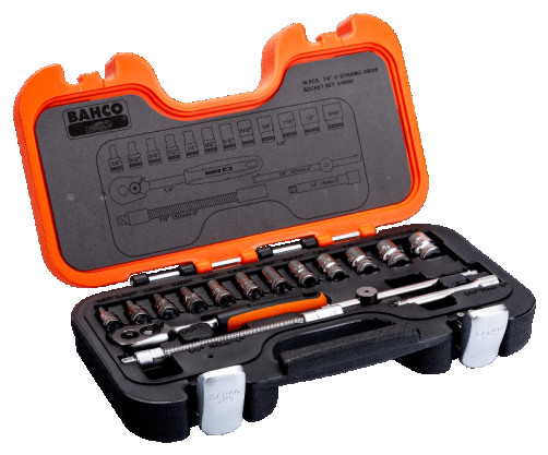 1/4Набор торцевых головок 1/8-9/16, 16 предметов