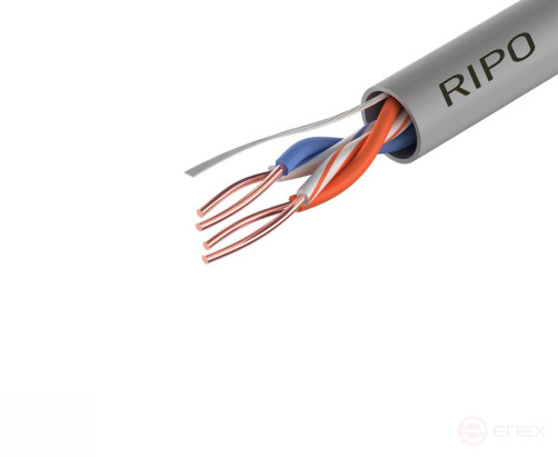 UTP 2 CAT5E 24AWG Cu Ripo Premium Twisted Pair Cable, 200m,Fluke test