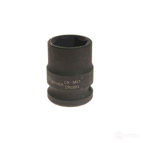 Головка торцевая 19мм 1/2" 6-гранная ударная L=40мм ЭВРИКА ER-95712 1/96