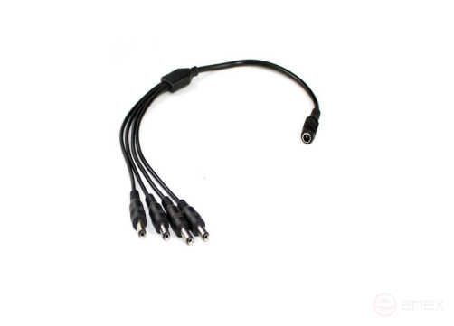 DC 1 to 4 Power splitter 1 to 4 (plug 2.1 x 5.5) length 40 cm RIPO (package includes 1 pc.)