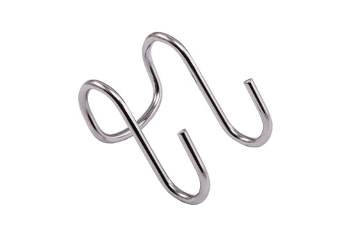 Крючок на трубу d16 двойной хром AKS