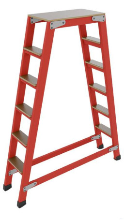 ССП-1,5-Ш, стеклопластиковая с симметричными опорами подмость h=1500мм, 5х2 широких ступеней, разборная, площадка 600х500мм