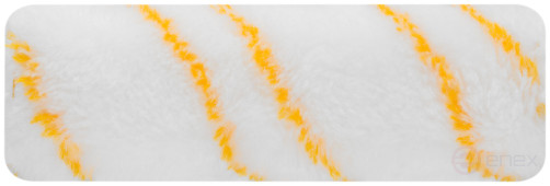 Ролик сменный полиакриловый белый с желтой полосой "миди", диам. 30/54 мм; ворс 12 мм, 150 мм