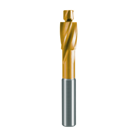 HSS cap with permanent guide pin Ø 18 TiN, 102406T
