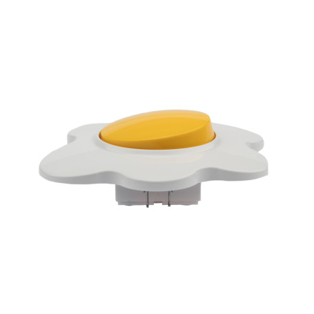 Two-key switch KRANZ HAPPY Scrambled eggs hidden installation, yellow/white