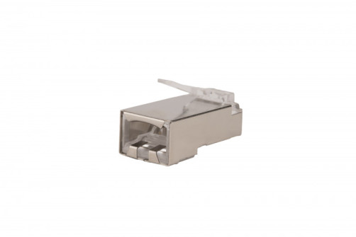 PLEZ-8P8C-U-C5-SH-100 RJ-45 light termination connector (8P8C) for twisted pair, category 5e (50 µ"/ 50 micro-inches), shielded, universal (for single-core and multi-core cable) (100 pcs.)