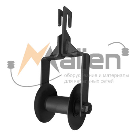 Hanging mounting roller RMP-100K (for aerial mounting of a cable with a diameter of up to 100 mm, load up to 200 kg, suspension - on MALIEN hooks