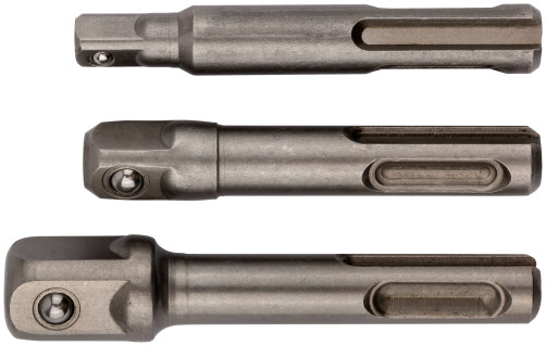 Adapters for heads with shank SDS-PLUS, set of 3 pcs. , alloy steel