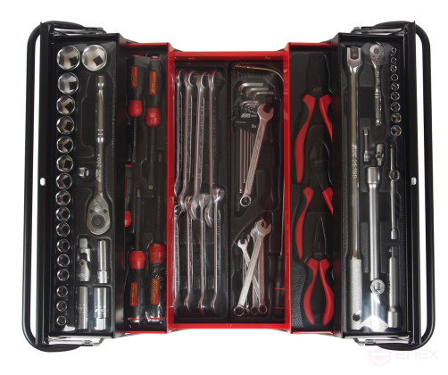 75-piece tool kit in a portable toolbox (5 trays) JTC