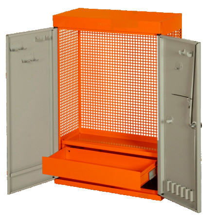 2-дверный настенный шкаф для инструментов красный 900 x 250 x 602 мм