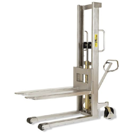 Manual hydraulic stainless steel stacker HS16-Steel OXLIFT 1600 mm 1000 kg