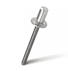 Rivet exhaust closed MESSER Steel/Steel St/St Standard rim 4.8 x 20 mm (Pack of 50 pcs.)