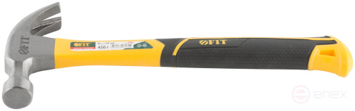 Молоток-гвоздодер, фиберглассовая усиленная ручка, Профи 28 мм, 450 гр.