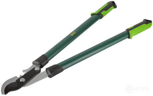 A knot cutter, Teflon. coating, gear. transmission, steel handles with rubberized. handles 750 mm