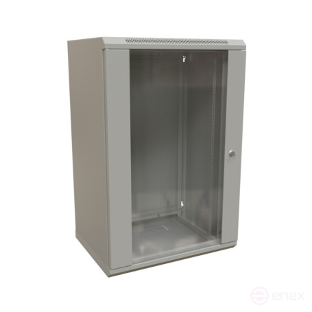 WRline WR-TW-2245-GP-RAL7035 Шкаф настенный 19-дюймовый (19"), 22U, 1086x600х450мм, стеклянная дверь, цвет серый (RAL 7035) (разобранный)