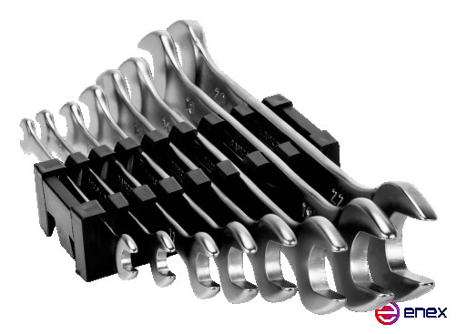 Набор ключей рожковых 6 - 22 мм, 8 шт, пластиковый зажим