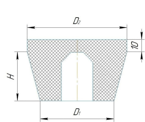 Plug 80 - 110 mm with a hole without a sprayer