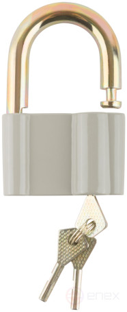 Замок навесной, корпус из алюминиевого сплава 72х48 мм, стальная дужка 13 мм